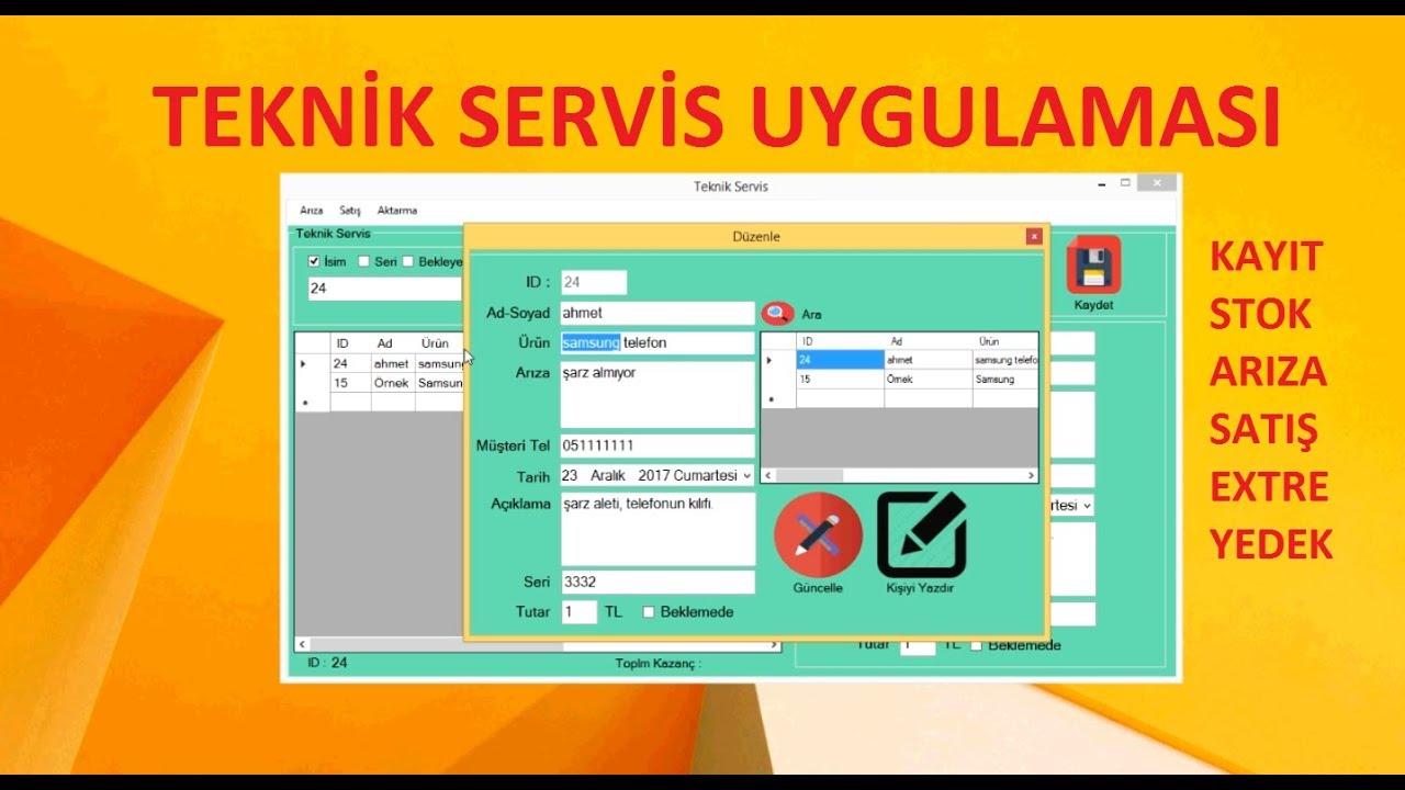 Teknik Servis Takip Programı